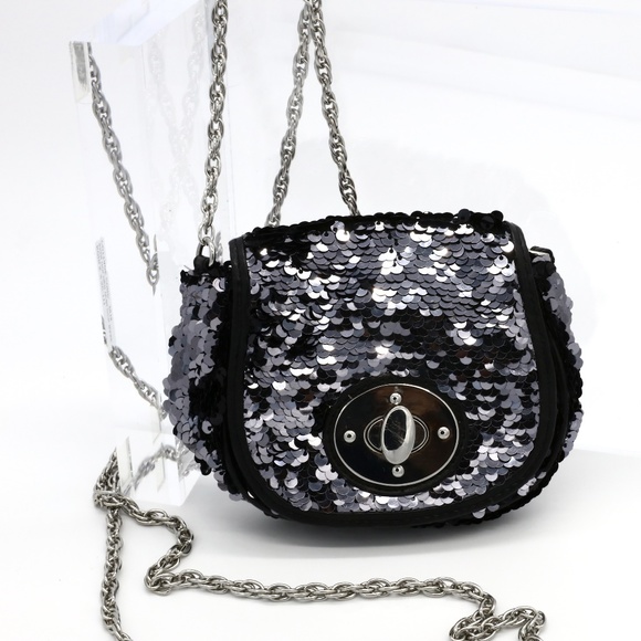 GAP Black Sequined Evening Purse - Picture 2 of 2